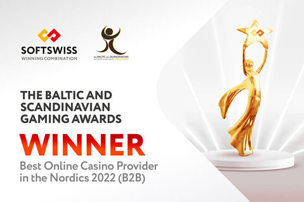 softswiss winner the baltic and scandinavian gaming awards